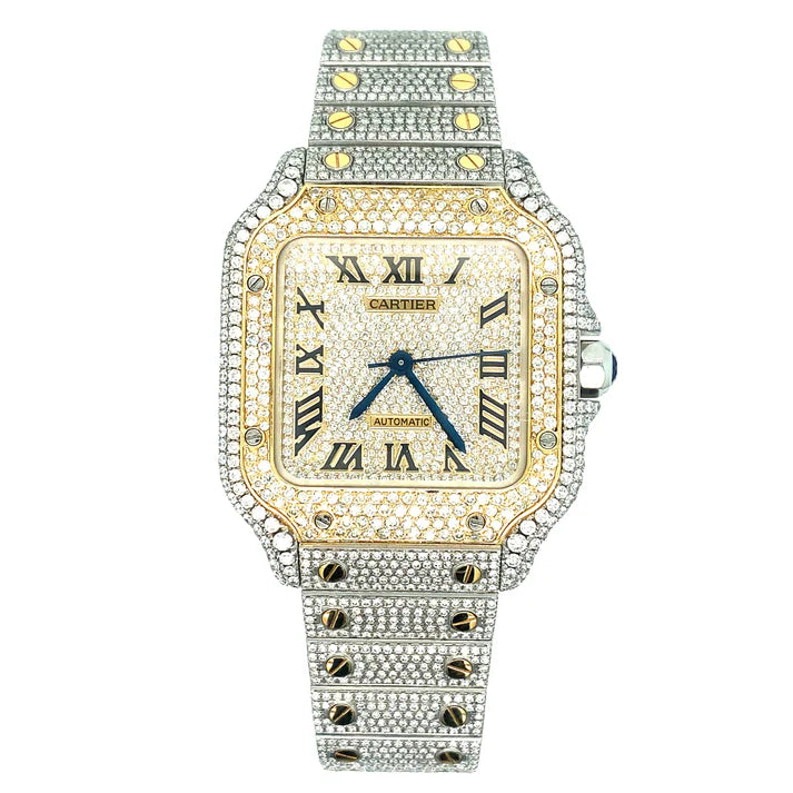 Cartier Santos Two-Tone Moissanite