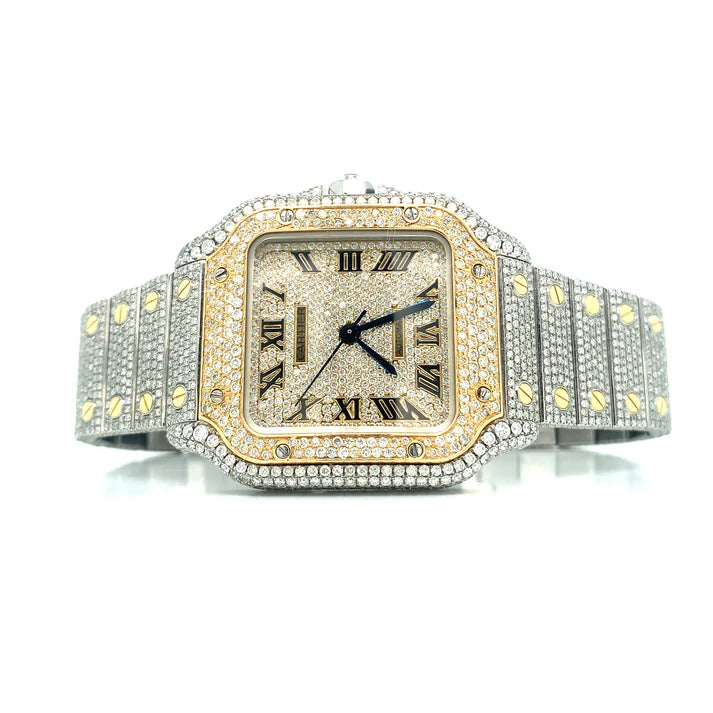 Cartier Santos Two-Tone Moissanite